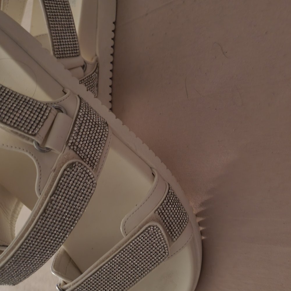 Elegant Cream and Silver Women's Sandals